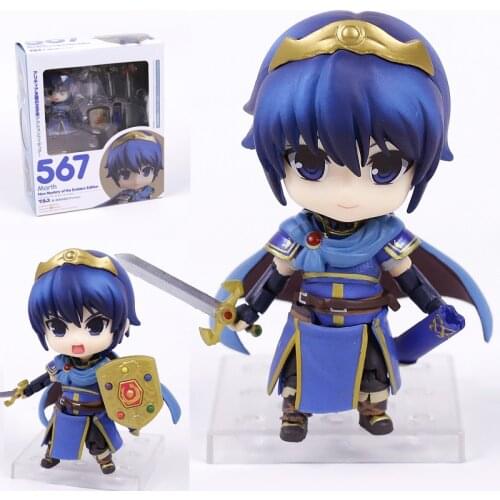 Fire Emblem Marth 567 New Mystery of the Emblem Edition Q Version Action Figure PVC Doll Model Toys Car Decoration 10cm
