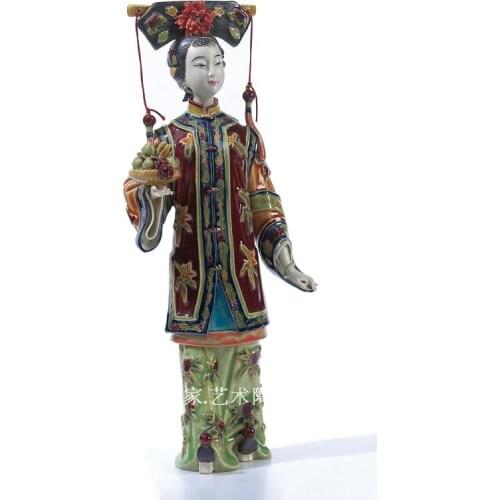 Porcelain figurines of ancient Chinese style figures living room Antique shelf decorations Beauty figure Sculpture statue