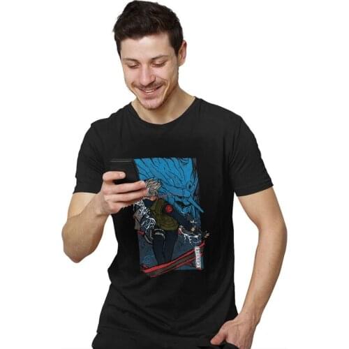 Anime Manga T Shirt Men Pure Cotton Tshirt Unique Tee Short Sleeves Simwill T-shirt Fitted Clothing Merch