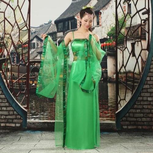 Hanfu oriental dance costumes national costume han dynasty ancient chinese woman costume Chinese folk dance fan dress clothing