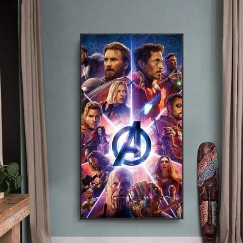 Marvel Avengers Superhero Anime Spider Man Iron Man Hulk Canvas Painting Poster and Print Wall Art Picture for Living Room