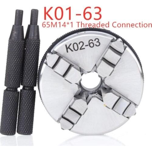 Mini K02-63/K01-63 4 Jaw Chuck Hand tight Chuck Connecting rod Motor Shaft Beads Machine Woodworking Small Chuck
