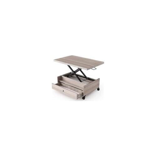 Modern lux 2 Drawers 3 Stage 6 Multifunctional Wheel Medium Coffee table 103 coffe table