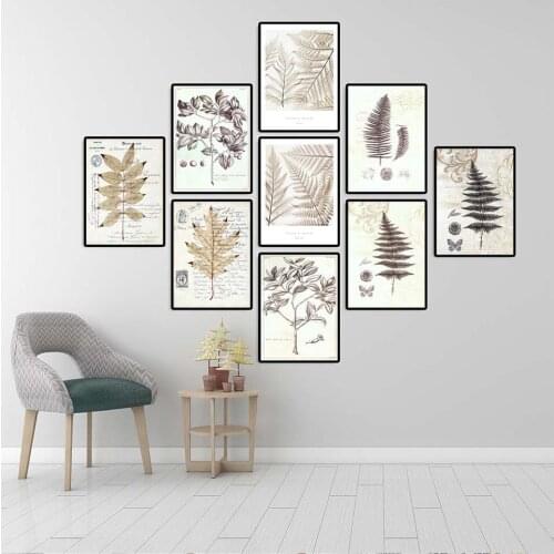 Wall Art Posters Yellow Brown Leaves Prints Canvas Nordic Home Decoration Painting Pictures On Sitting Room No Frame Home