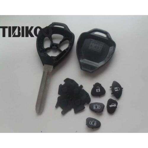 Brand New Car Key Case 4 Buttons For Toyota Camry remote key shell TOY43 Blade with door opener button