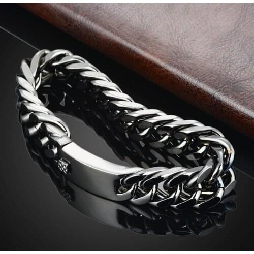 New Trendy Cuban Chain Chain Bracelet Mens Bracelet Fashion Metal Gilded Ornaments Bracelet Accessories Party Jewelry