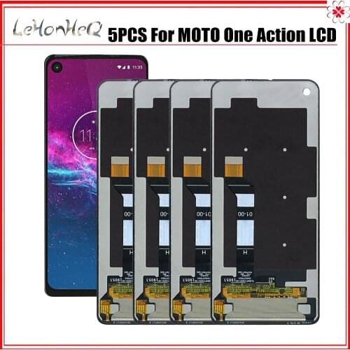 Wholesale 5 Piece/lot LCD For Moto One Action LCD Display XT2013 LCD Screen Touch Digitizer Assembly