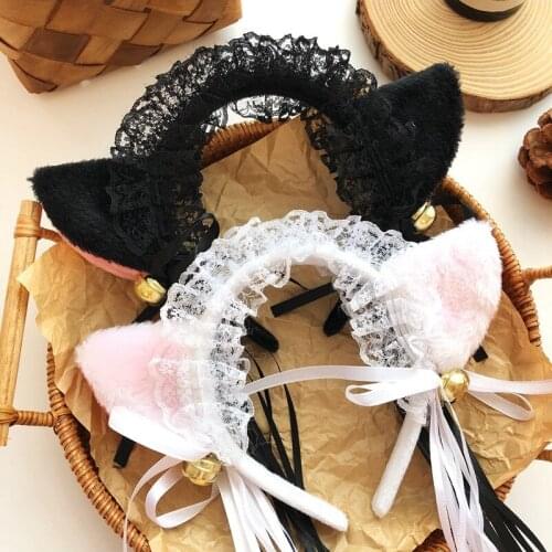 Cosplay Kawaii Ears on The Head Gothic Punk Retro Headband with Ears Elfs' Ears Japanese Maid Girls Lolita Anime Accessories