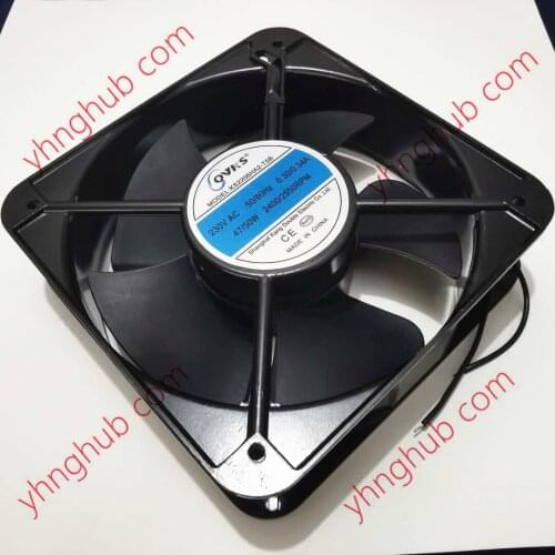 QVKS Kanshuang KS2206HA2-T5B AC 230V 0.30A 200x200x60mm 2-Wire Server Cooling Fan