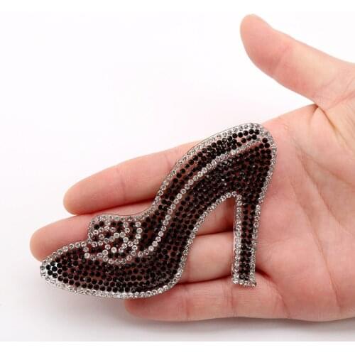 High Heels Rhinestone Patch Patch Clothing Accessories DIY Patches for Clothing Applique Clothes Iron on Patch Beaded Applique