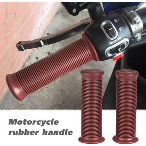 Universal 7/8'' 22MM Vintage rubber Motorcycle handle grips coffee Motorbike handlebar grips 4 Colors Available Motorcycle frame