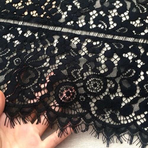 High quality export bone line bilateral eyelash lace high-end clothing materials DIY wedding dress veil accessories