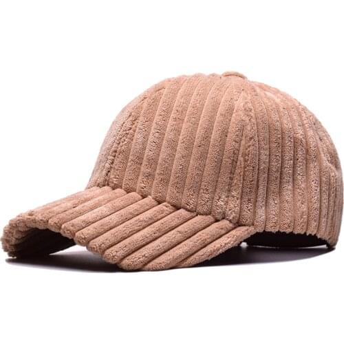 Women Winter Baseball Cap Solid Cute Corduroy Thicken K Pop Adjustable Sports Snapback Bone Casual Streetwear High Quality Cap