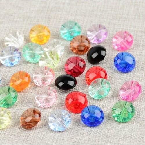 10Pcs/lot Acrylic Buttons1.2cm Candy Color Transparent Crystal Buttons Shirt Dress Jewelry Wedding DIY Craft Material Accessorie