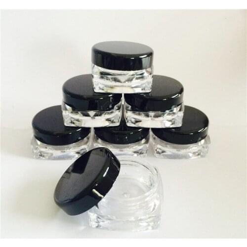 50pc/100pcs Storage Box Rhinestones Case Container Powder Jar Pot for Chameleon Flakes Mirror Powder Nail Art Bead Empty Bottle