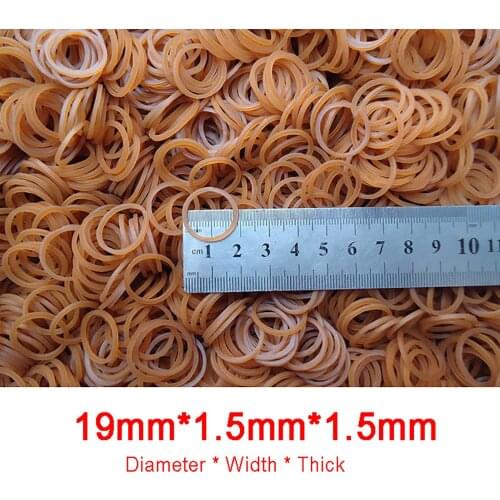 500g Brown Diameter 19-25mm Quality Elastic Rubber Bands Sturdy Stretchable Packaging Band Loop O Rings For Home School Office