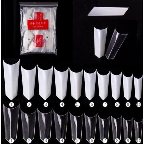 500 Packs/bags Nail Art French Nails Seamless Nails Ballet Nails Transparent Nails Toenails Toenails Nail Pieces Nail Fake