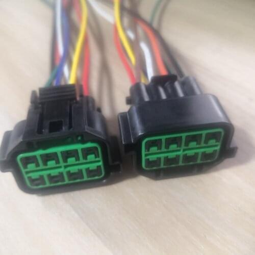 8 Pin/Way Female Automotive Headlight Plug Connector Wire Harness Cable HP066-08021 For KIA K2 K3 K5 HYUNDAI Sonata MISTRA