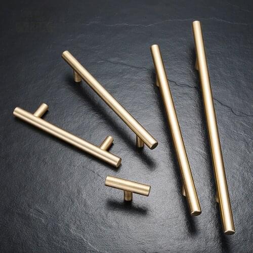 Aluminum T Shape Cabinet Pulls Gold Handle For Drawer Cupboard Furniture Handles Pull Knob Hardware
