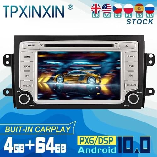 For Suzuki SX4 2006-2010 Android 10 Carplay Radio Player Car GPS Navigation Head Unit Car Stereo CD DVD WIFI DSP BT