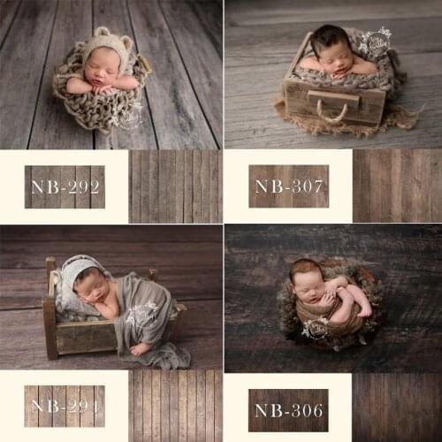 Newborn Photography Background Old Wood Floor Photo Backdrops for Children Studio Wooden Birthday Baby Shower Props