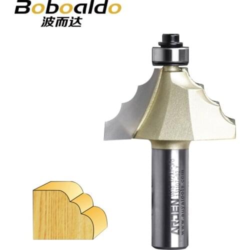 1pcs 1/2 Three Round Cutter With Ball Bearing Specialty Moulding Bits Arden Router Bit Woodworking Tool Classical Moulding Bit