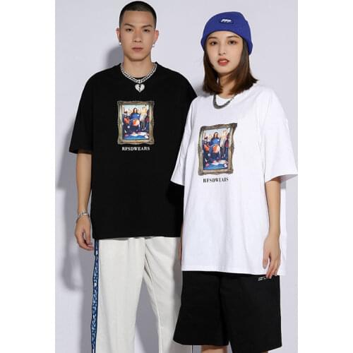 Streetwear Oversize T Shirts Men Funny Flowers Printing Tops Fashion Hip Hop Harajuku Casual Cotton Short Sleeve T-Shirt Unisex