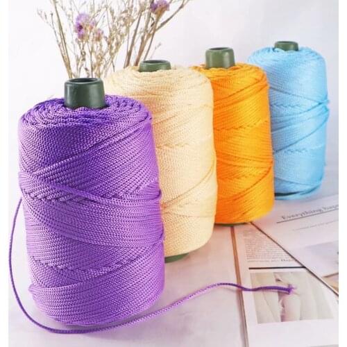 Bulky yarn 230 grams of light viscose ice rope summer sun hat hand woven diy hook cushion hollow bright silk medium thick wool