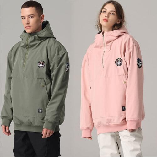 Ski Jacket for Men Women Winter Warm Windproof Waterproof Ski Hoodie Snowboard Jacket Female Male Outdoor Breathable Snow Coat