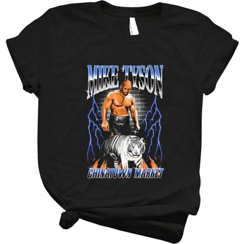 MMIKE TYSONN Chinatown Market Best Women 90S Tees Retro Funny T Shirt Best Shirts Casual Cute Simple