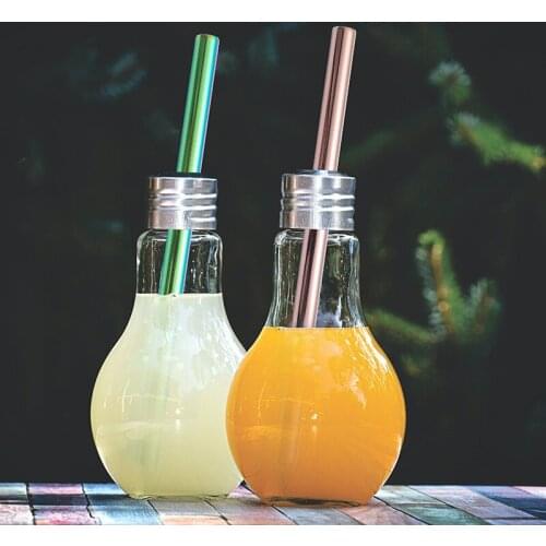 Reusable Drinking Straw Set Metal Straw 304 Stainless Steel Straw Pearl Milkshake Bubble Tea Straw With Cleaner Brush