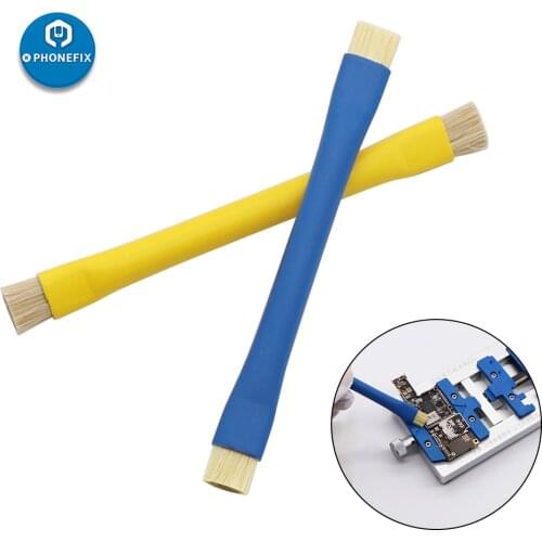Soft Brush Double Head Brush Anti-Static Brush ESD Safe Hard Brush for iPhone Repair Motherboard Cleaning Brush