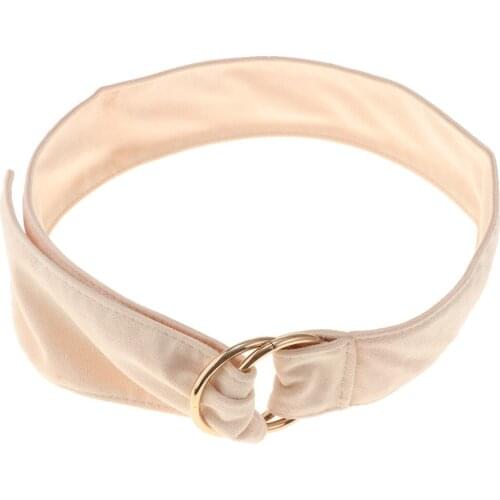 Womens PU Leather Soft Double Circle Buckle Band Waist Sash Belt Waistband