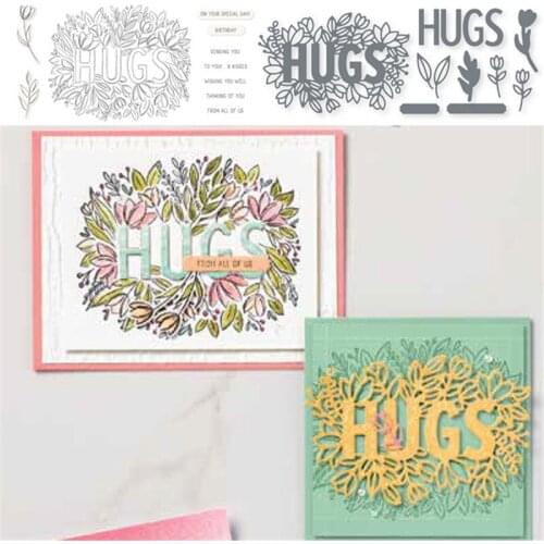 Sending Hugs Metal Cutting Dies and Stamps DIY Scrapbooking Decoration Embossed Paper Card Craft Handmade Knife Mold