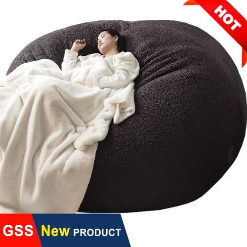 Custom Thick 180cm Giant Bean Bag Sofa Pouf No Filler Big Fluffy Beanbag Bed Puff Comfy Recliner Chair Floor Seat Couch Futon