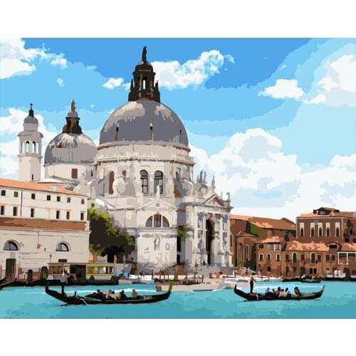 DIY Paint By Numbers House Coloring By Numbers Natural On Canvas HandPainted Wall Art Gift Home Decor