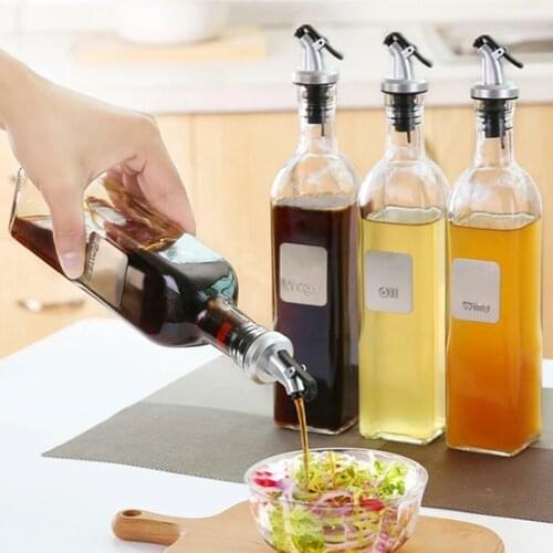 Glass Olive Oil Vinegar Dispenser Pourer Sprayer for Seasoning Bottle Glass Vinegar Cruet Kitchen Cooking Tools Oil Container