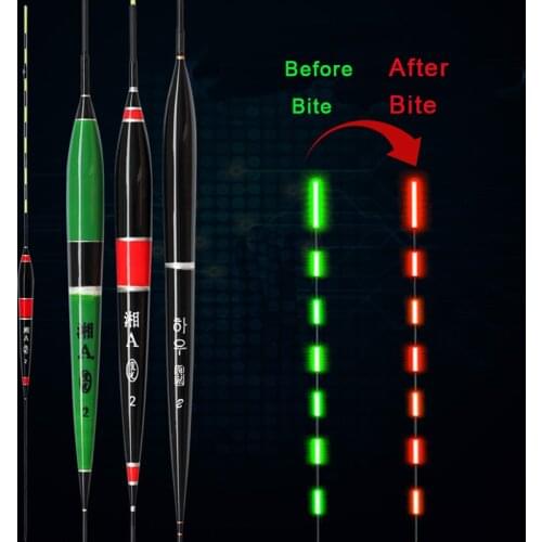 Smart Fishing Led Light Float Night Luminous Fishing Floats Automatically Remind Electric Glowing Fishing Float Buoy Battery