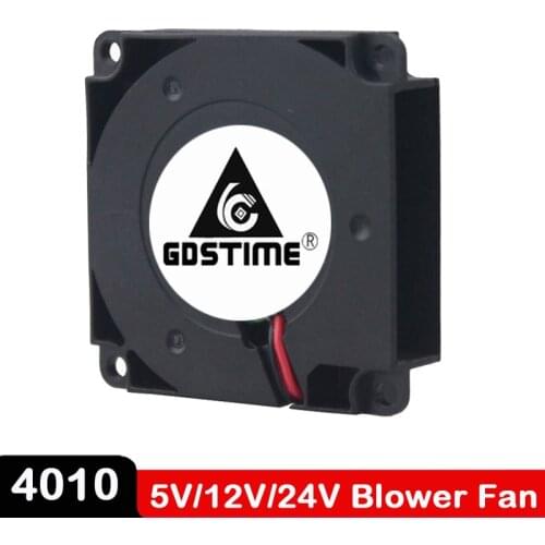 1PCS Gdstime 4cm 40mm 3D Printer Blower Fan 5V 12V 24V 40x40x10mm 4010 Blower Printer Cooling DC Turbo Blower Fan Radial Fans
