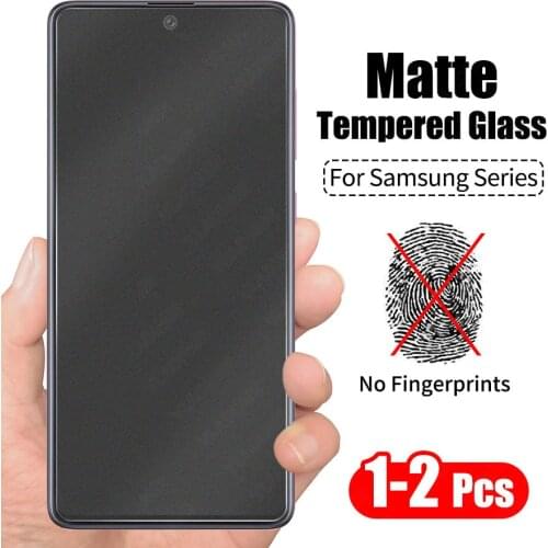 1/2PCs No Fingerprint Matte Tempered Glass for Samsung A72 A10 A12 A32 A52 A50 A70 A31 A51 A71 M31 M51 M71 S20 Screen Protector