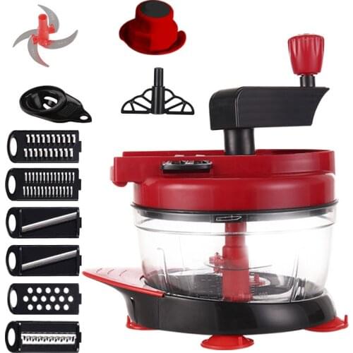 1500ml Kitchen Manual Meat Grinder Vegetable Cutter Chopper Meat Slicer Shredders Grinder for Fruit Vegetable Meat Slicer Tool