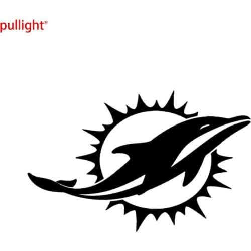19.5cm*12.4cm Dolphins Logo Fashion Motorcycle Decor Car Sticker