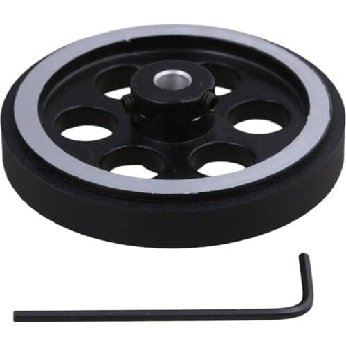 200X6mm Industrial Aluminum Rubber Measuring Rotary Encoder Meter Wheel