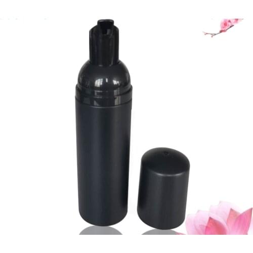 30ps 60ml Black Plastic Foam Pump Refillable Empty Cosmetic Bottle Lashes Cleanser Soap Dispenser Shampoo Bottle