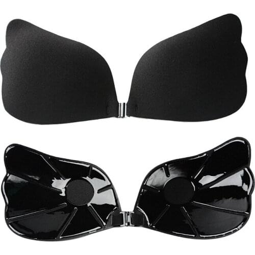New Women Push Up Bra Bandage Self Adhesive Invisible Strapless Top Stick Gel Silicone Bralette Sexy Women Deep V Sexy Lingerie
