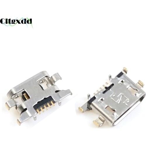 Cltgxdd 10PCS/Lot Micro USB Charging Dock Port 5Pin Female Socket Connector For Lenovo Vibe A7020 K5 Note For Meizu M6 Meilan 6