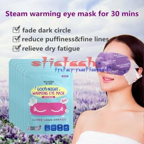 By dhl 50 packs 7 pairs/pack Eye Steam Warm Mask Eyes Fatigue Relief Anti-puffiness Self Warming Pad Vapour Mask