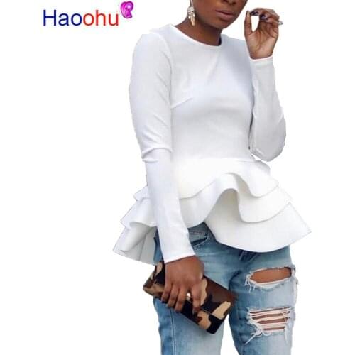 Женские однотонные футболки HAOOHU China At AliExpress