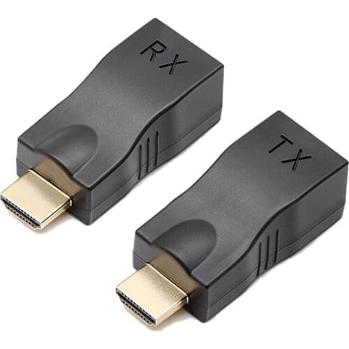 HDMI-compatitle Extender HDMI-compatible Extension Up To 30m Over CAT5e / 6 UTP LAN Ethernet Cable RJ45 Ports LAN Network