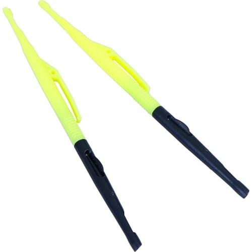 2Pcs Fishing Hook Remover Disgorger Unhook Extractor Knot Picker Needle Hook Tier Pesca Accessories Yellow Loop Tier Tool